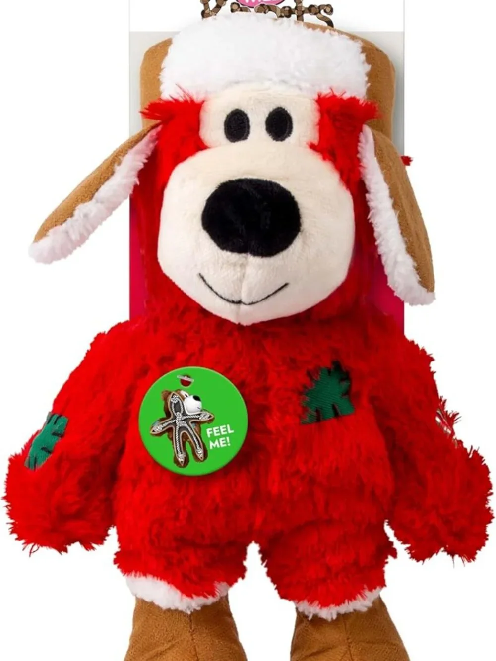 KONG Holiday Wild Knots Bear Dog Toy Medium/Large Christmas Squeaky Plush Rope